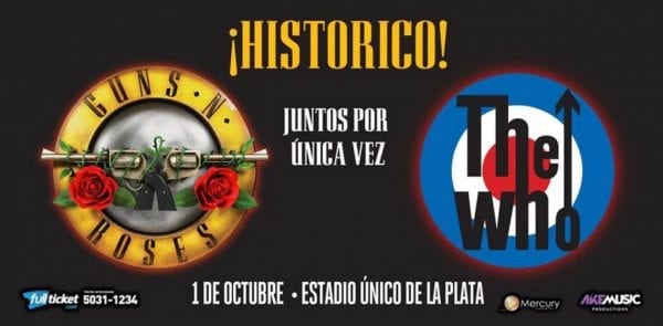 GUNS N ROSES y THE WHO en Buenos Aires @ Estadio Único de La Plata | La Plata | Buenos Aires | Argentina