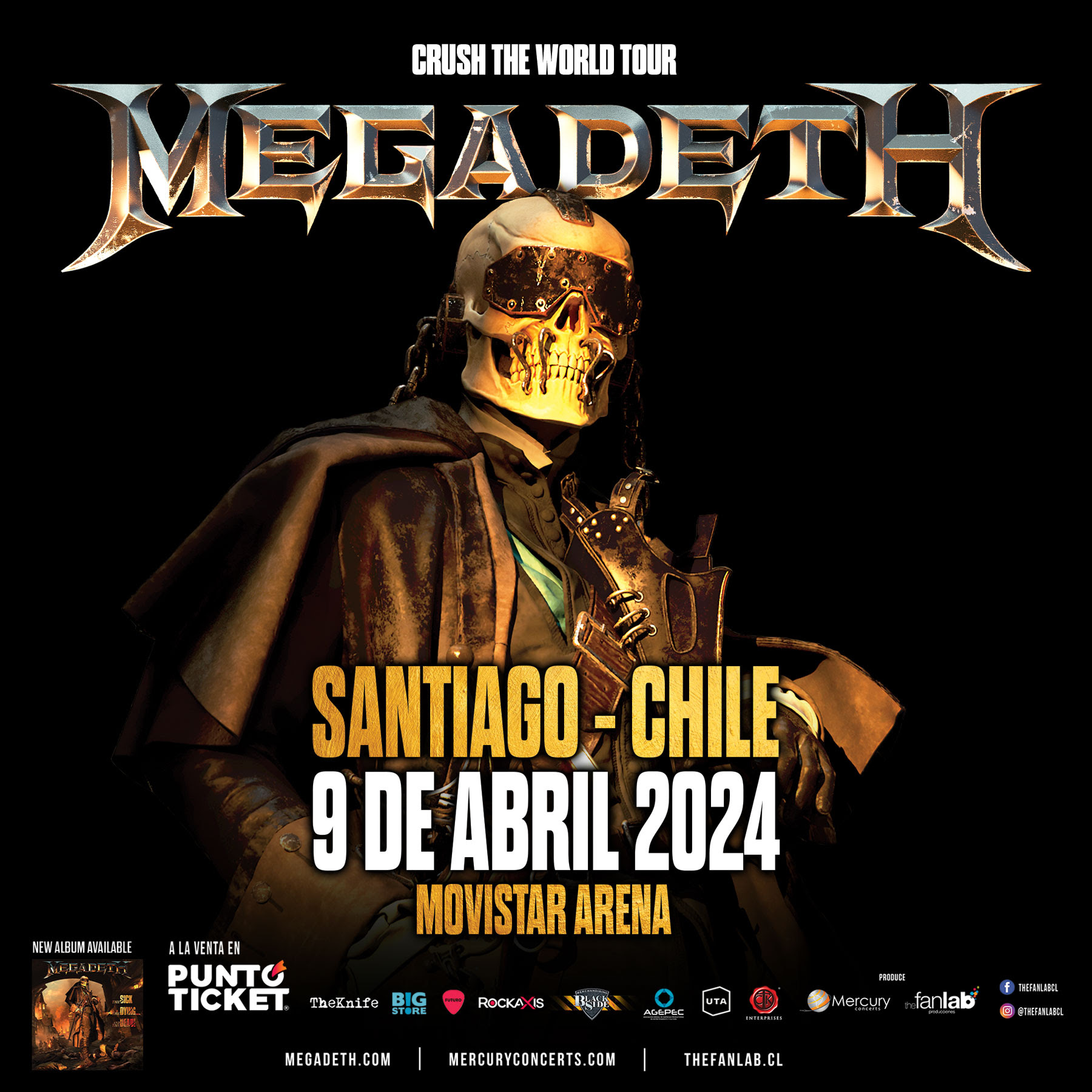Megadeth Chile Flyer