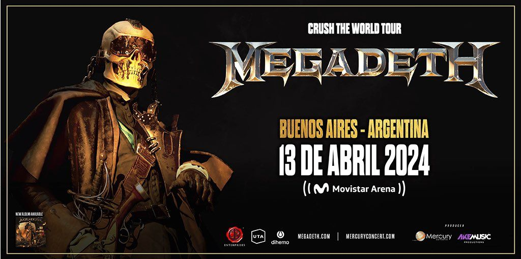 MEGADETH en Argentina Ya están disponibles las entradas y estos son