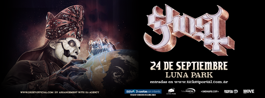 GHOST regresará a la Argentina y se presentará en el Luna Park