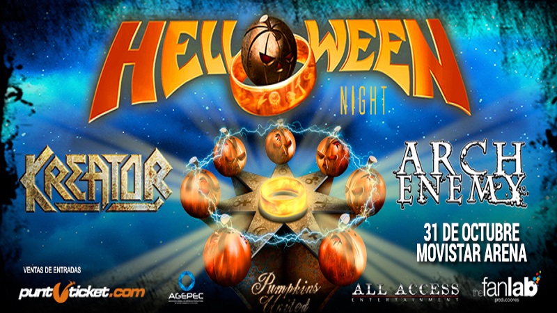 HELLOWEEN volverá a Chile, esta vez junto a KREATOR Y ARCH ENEMY