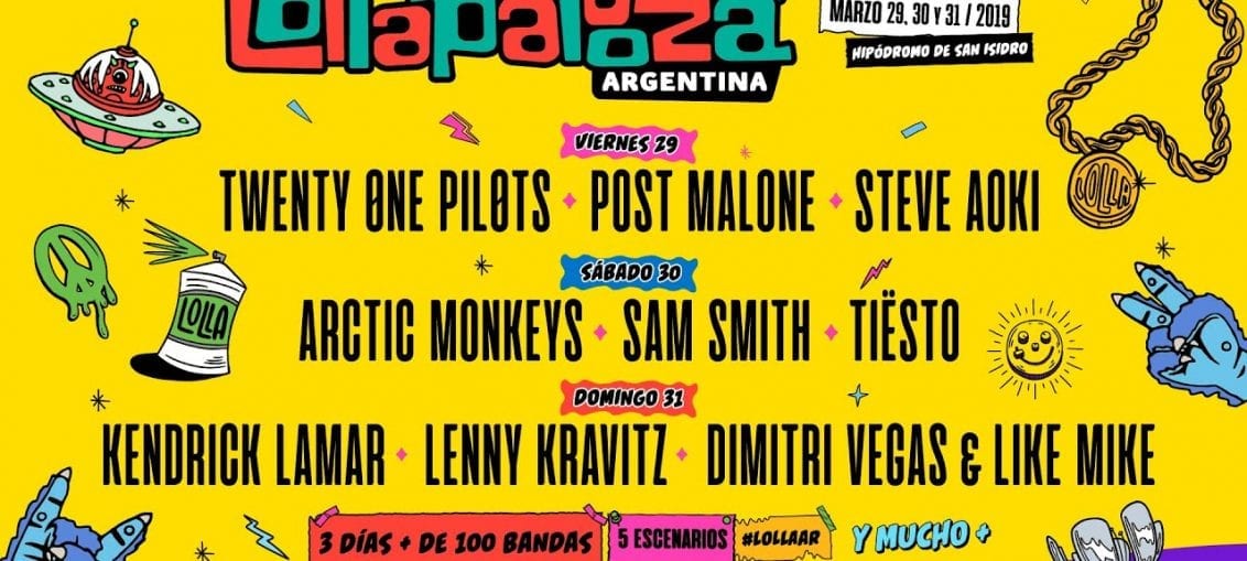 LOLLAPALOOZA ARGENTINA 2019 Así será el Line Up por día Rocktambulos