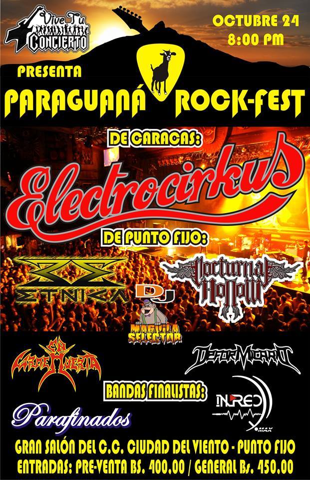 Paraguana rock Fest Afiche