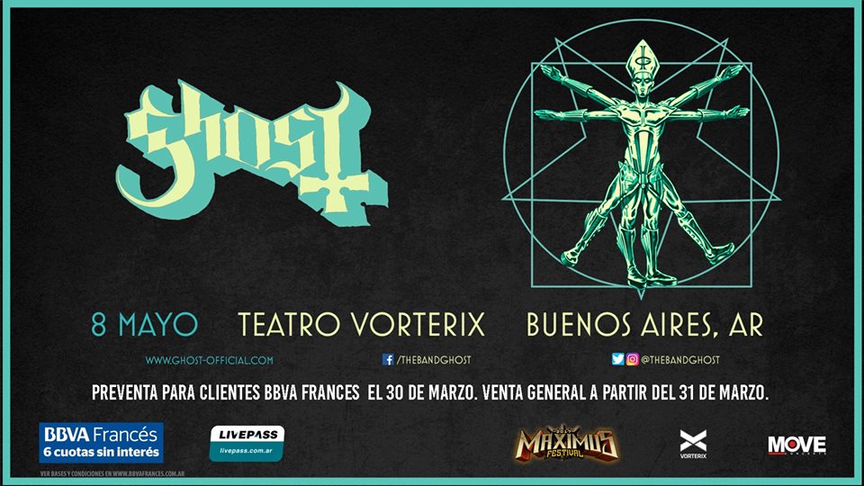 GHOST en el Teatro Vorterix, Buenos Aires