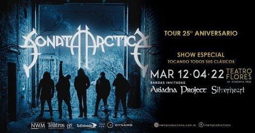 Evento: SONATA ARCTICA en Buenos Aires 2022 – Cancelado